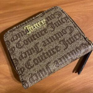 Juicy Couture Brown and Tan Logo Wallet